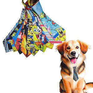 30 Gravatinhas Grandes Pet Cães Cetim Resistente 18.5 x 6 cm