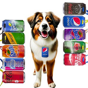 Kit 30 Gravatinhas EVA Refrigerante Pet Shop Cães Divertidas