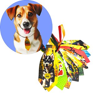 50 Gravatinhas Cetim Sublimada Dia dos Pais Pet Cão e Gato G