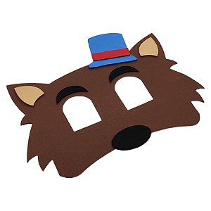 Kit 05 Máscaras Fantasia Infantil Animal Lobo Floresta