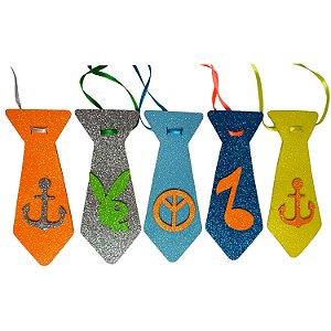 Kit 20 Gravatinhas EVA Glitter G Pet Banho e Tosa Cão e Gato