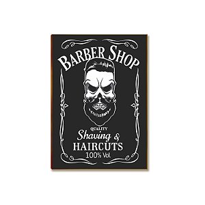 Placa Decorativa MDF Barbearia Vintage Retrô Tam A4 BR9