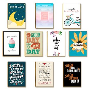 Kit 10 Placas MDF Aesthetic Moderno para Ambientes DC41