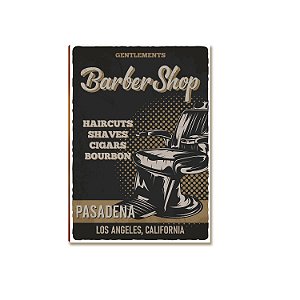 Placa MDF Barber Shop Vintage Decorativa para Salão BR39