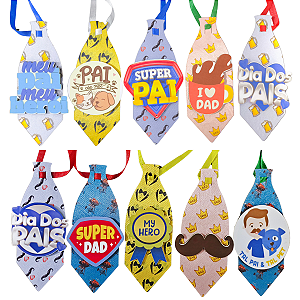 10 Gravatinhas  Pet Dia dos Pais Estampada luxo Banho Tosa G