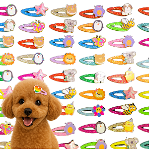 50 Adesivos Pet Piercings TicTac Olográfico BanhoTosa Animal