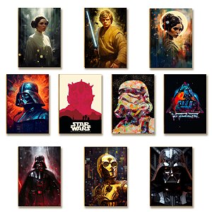 Kit 10 Placas MDF Geek Minimalista Parede Escritório Moderna