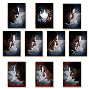 Kit 10 Placas MDF Geek Cultura Pop Parede Gamer A4 Moderna