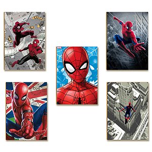 Kit 5 Placas MDF Geek Gamer 22x28,7 cm Decoração Parede Sala