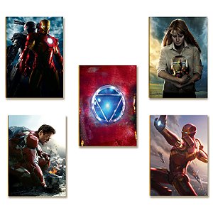 Kit 5 Placas MDF Geek Minimalista Parede Escritório Moderna