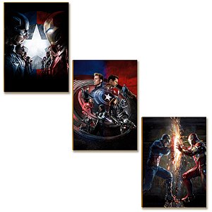 Kit 3 Placas MDF Geek Gamer Parede 22x28,7 cm Moderna Atual