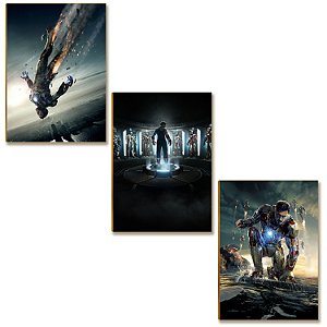 Kit 3 Placas MDF Geek Parede Moderna Sala Escritório A4 Sala