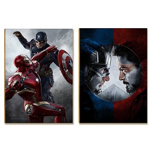 Kit 2 Placas MDF Geek Gamer Parede 22x28,7 cm Moderna Atual