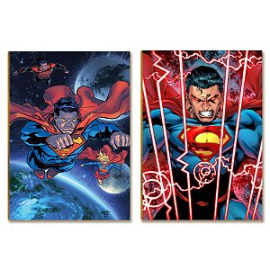 Kit 2 Placas MDF Geek Cultura Pop Presente Criativo Parede