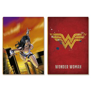 Kit 2 Placas MDF Geek Cultura Pop Parede Gamer A4 Moderna