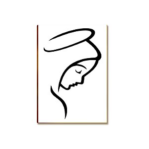 Placa MDF Religiosa Silhueta Fé e Devoção Parede Moderna A4