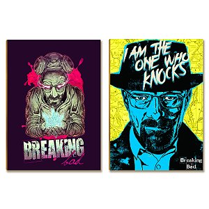 Kit 2 Placas MDF Série Química Laboratório Parede Moderna