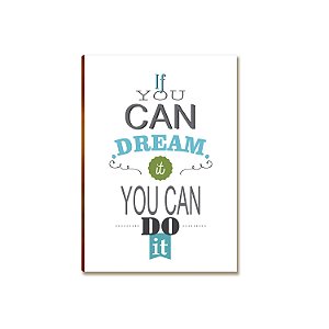 Placa MDF Frase Motivacional Inspiração Parede Moderna A4