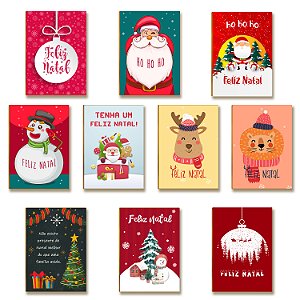 Kit 10 Placas Decorativas Natal Festas MDF Artes Variadas