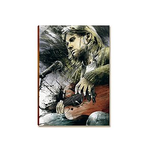 Placa MDF Música Kurt Cobain Arte Moderna Parede A4