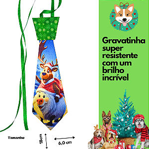 10 Gravatas Pet Natal Gigante Sublimado Cão e Gato