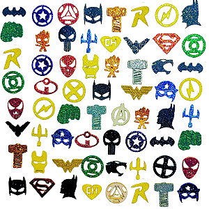 Kit 50 Adesivos Super-Herói Pet para Banho e Tosa