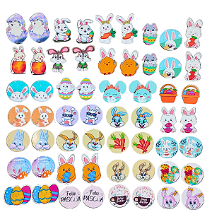 Kit 50 Adesivo Páscoa Pet Super Cola Amarela Profissional