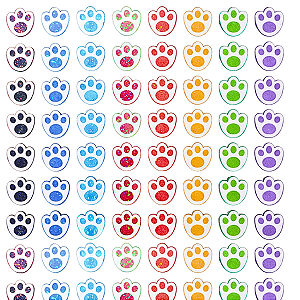 Kit 50 Patinhas Holográficas Páscoa - Banho e Tosa Pet