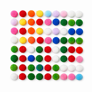 Kit 300 Pompom Adesivo Cão Pet Banho Tosa - Cola Incluída