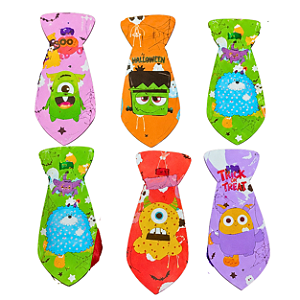 Kit 20 Gravatas Halloween P - Pet Shop Banho Tosa EVA