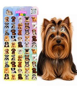 1 Cartela Adesiva Holográfica Mundo Animal Pet Banho eTosa