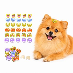 50 Adesivos Bocas do Terror EVA Pet Shop Cão Banho e Tosa