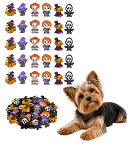 100 Adesivos EVA Travessos Halloween Pet Shop Banho e Tosa