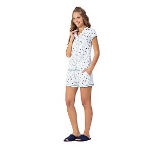 11280004 - Pijama short com blusa de botões - Estrela