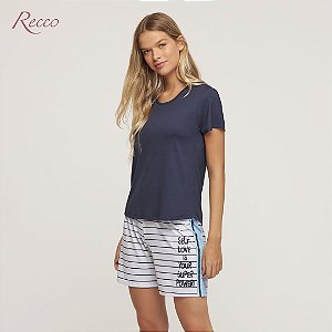 14935 - Pijama Curto de Viscose e Visco Dry Recco