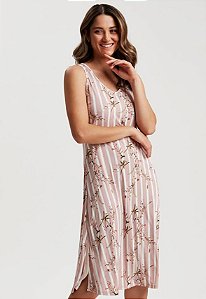 14371 - Vestido ou Camisola Longuete em microfibra amni Flora