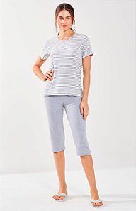 6516 - Pijama pescador de manga curta em viscose