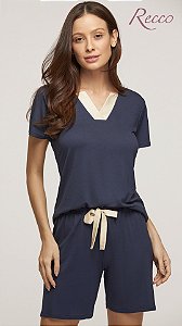 14883 - Pijama Recco de viscose stretch e charmeuse prime