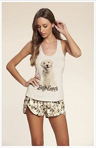 131248 - Pijama com shorts e blusa nadador - Dogs