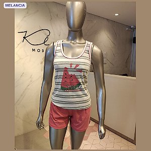 10120069 b- Pijama shorts e regata em algodão