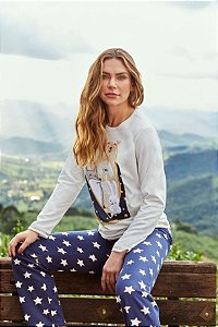 9580 - Pijama de moletinho flanelado