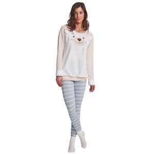 12192 - Pijama de legging e blusa de manga comprida com aplique