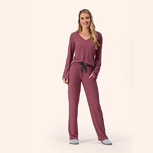 10100082 - Pijama feminino viscose canelada