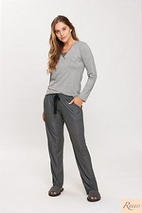 14579 - Pijama Feminino Recco calça supermicro e blusa viscose