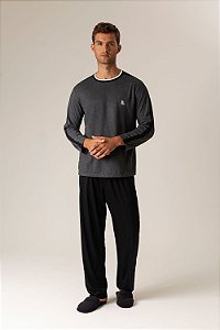 9754 - Pijama Masculino Longo Bicolor