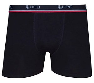 00523-002 Cueca Adulto Boxer Algodão Cós Liso Double Logo Lupo