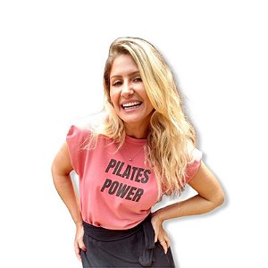 Muscle Tee PILATES POWER - Burnt Coral