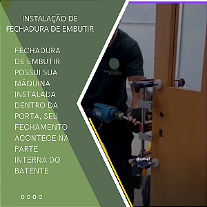 INSTALAÇÃO DE FECHADURA ELETRÔNICA DE EMBUTIR