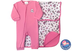 Conjunto Premium (Kit 2 peças): Macacão com Zíper + Mantinha