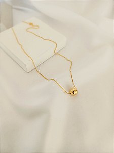 Colar passante de bolinha (semijoia banhada a ouro 18k)